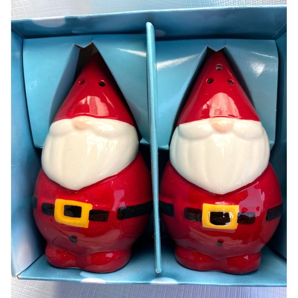 St. Nicholas Square Gnome Santa salt & pepper shaker set - new in box